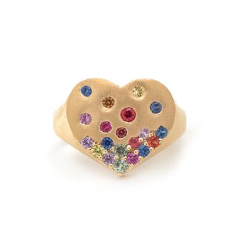 JPRG-3754/9380 Rainbow Sapphire Ring | 14K