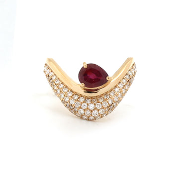 JPRG-3757/9383 Ruby Diamond Ring | 18K