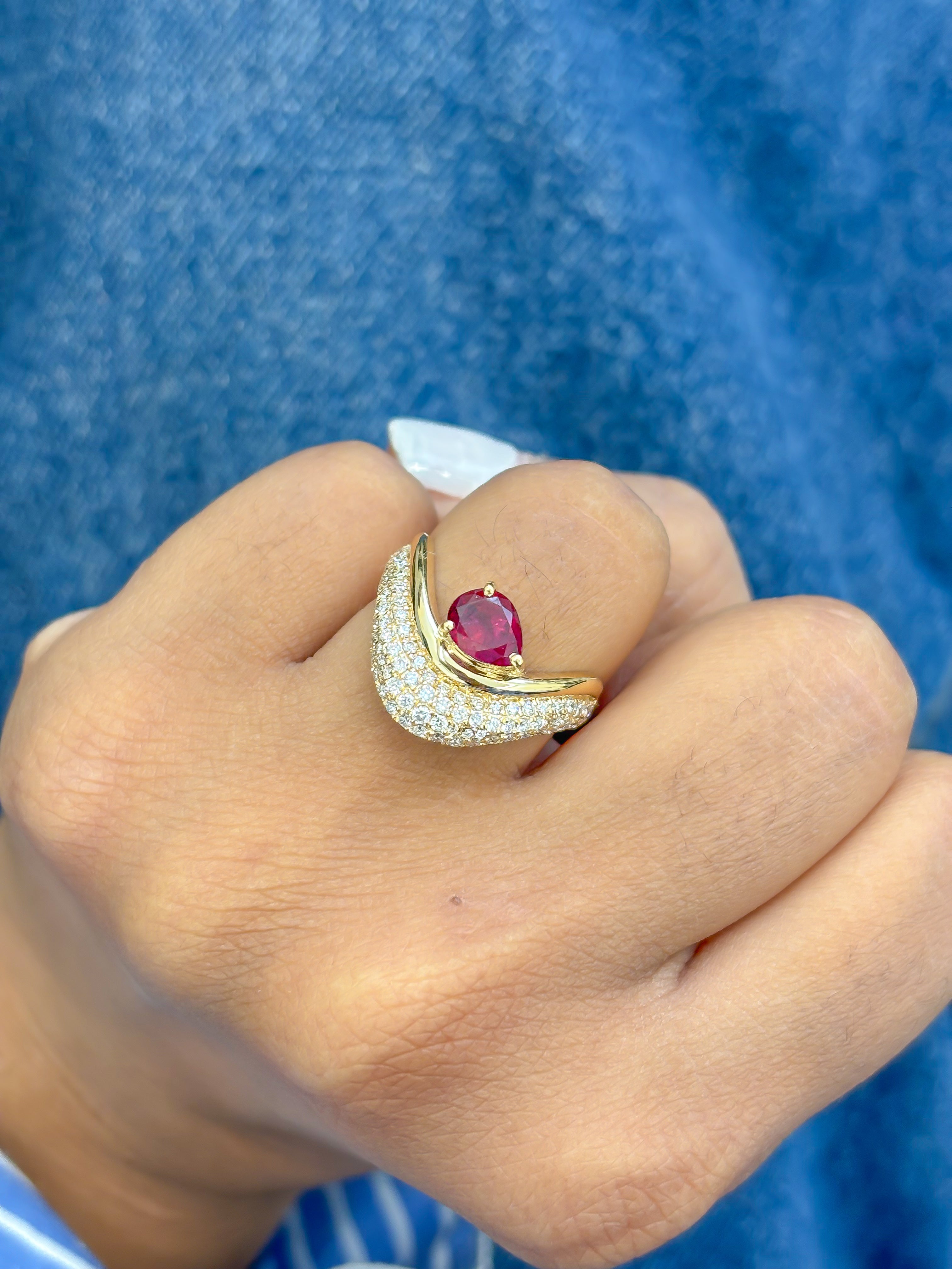 JPRG-3758/9384 Ruby Diamond Ring | 18K