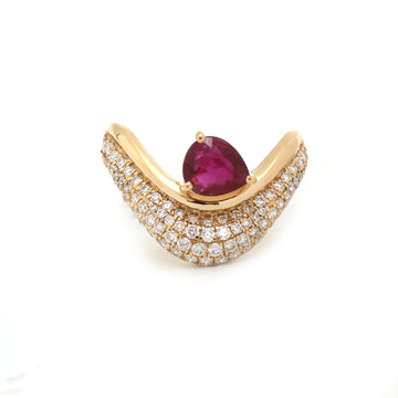 JPRG-3758/9384 Ruby Diamond Ring | 18K