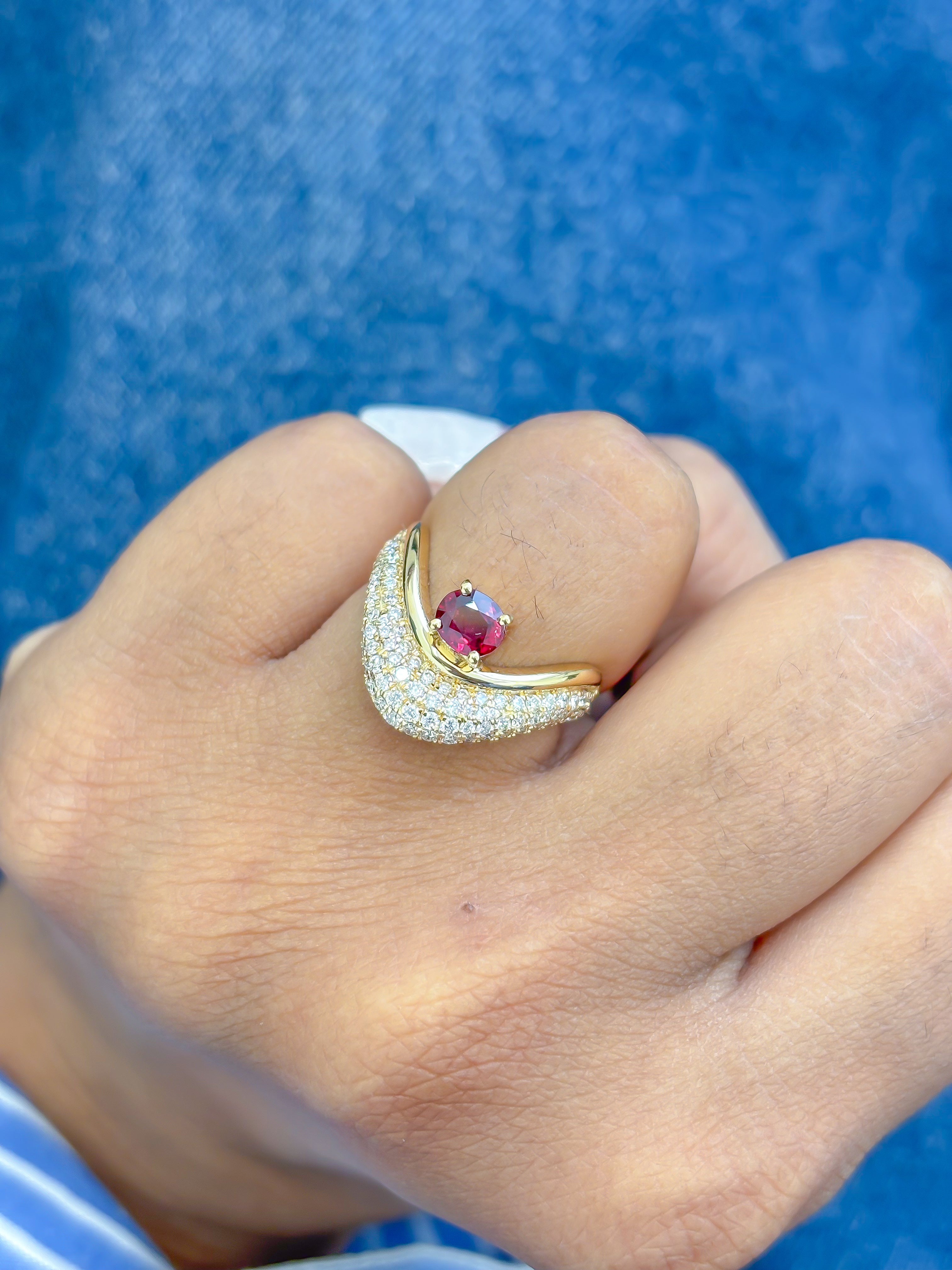 JPRG-3761/9387 Ruby Diamond Ring | 18K