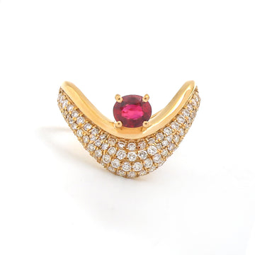 JPRG-3761/9387 Ruby Diamond Ring | 18K