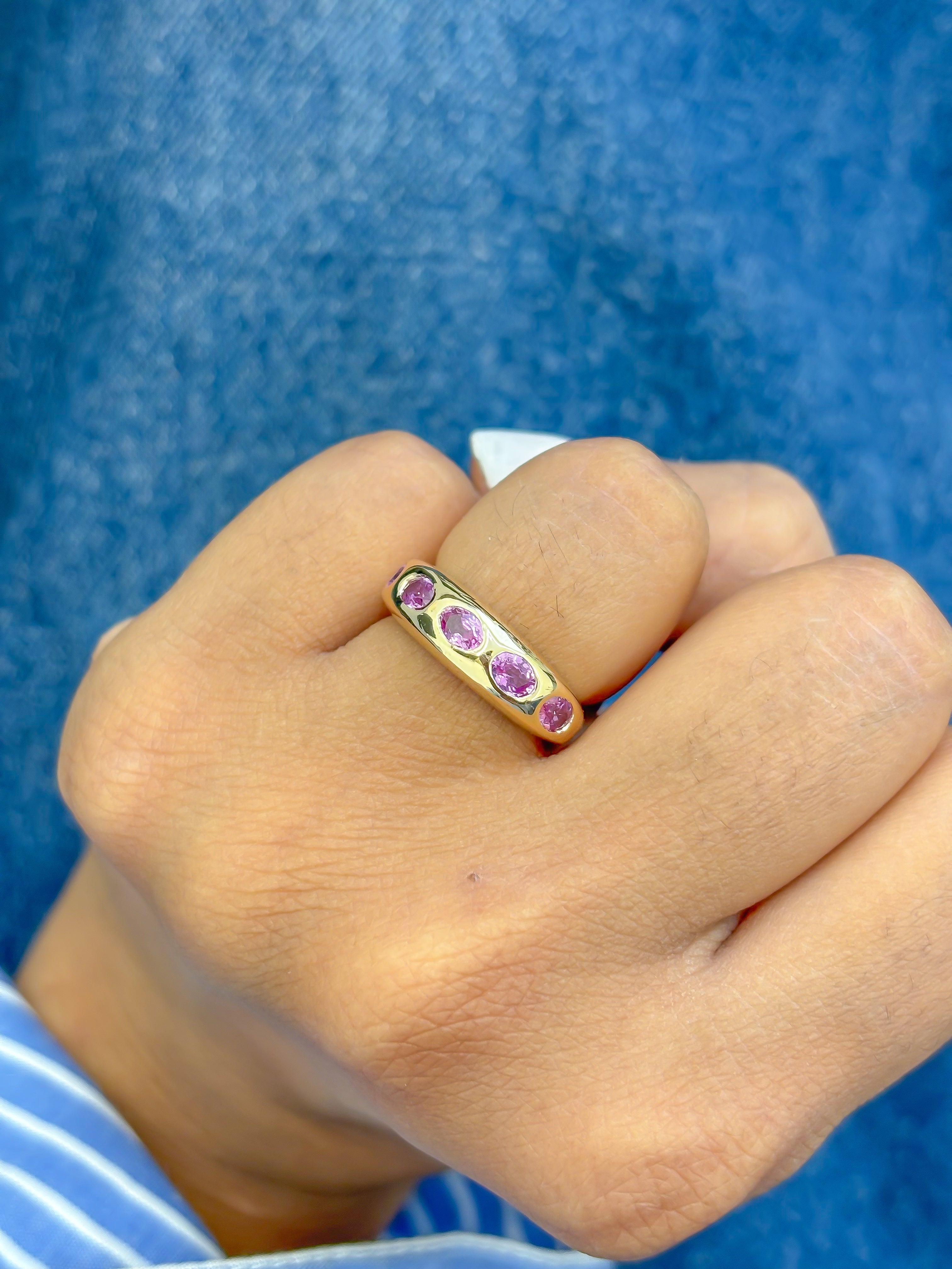 JPRG-3763/9389 Pink Sapphire Ring | 14K
