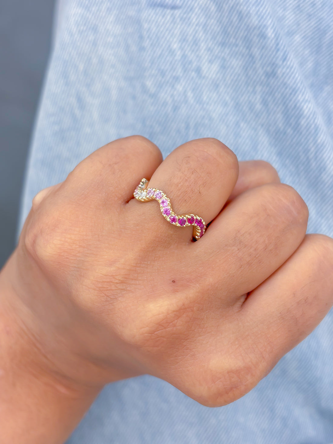 JPRG-3764/9393 Pink Sapphire Diamond Ring | 14K