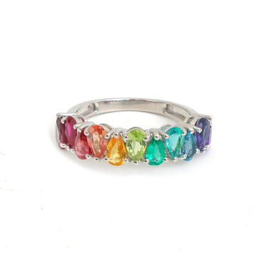JPRG-3777/9425 Rainbow Gemstone Ring | 18K