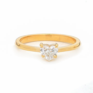 JPRG-3799/9468 Diamond Heart Thin Ring | 18K