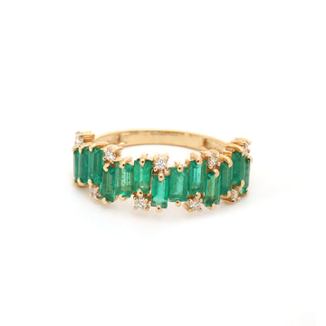 JPRG-3806/9502 Emerald Diamond Ring | 18K