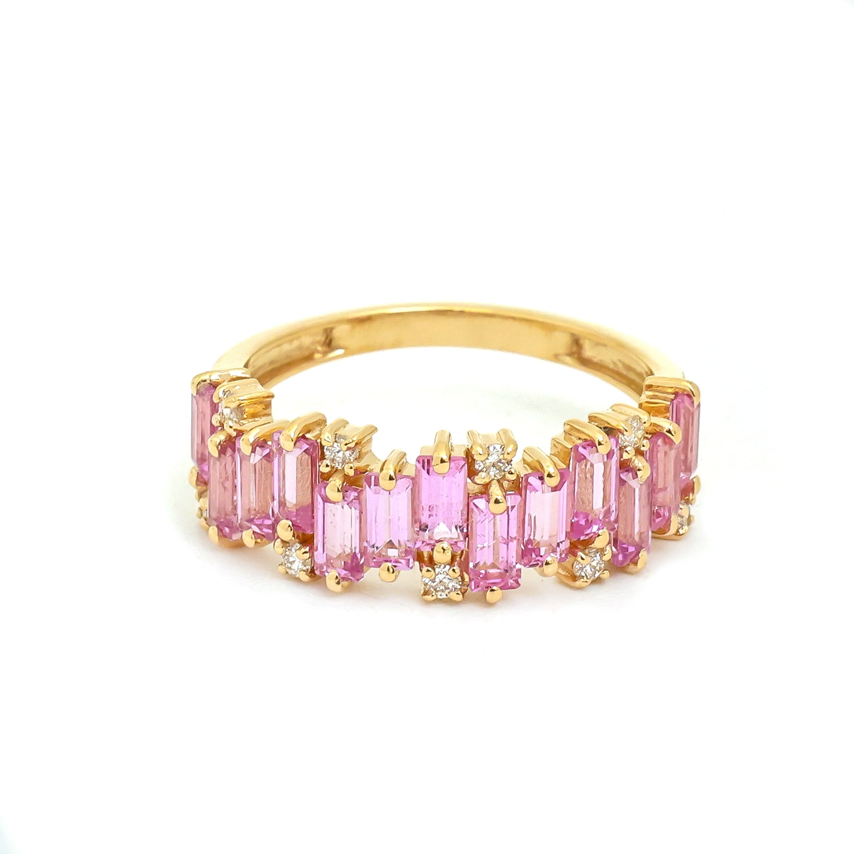 JPRG-3814/9491 Pink Sapphire Diamond Ring | 18K