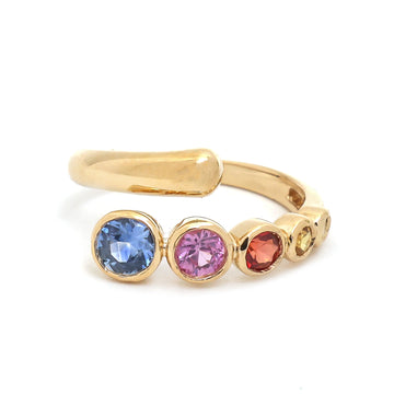 JPRG-3823/9504 Rainbow Sapphire Ring | 18K
