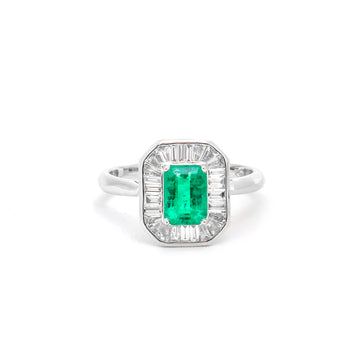 JPRG-3831/9516 Emerald Diamond Ring | 18K