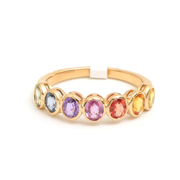 JPRG-3836/9521 Rainbow Sapphire Ring | 14K
