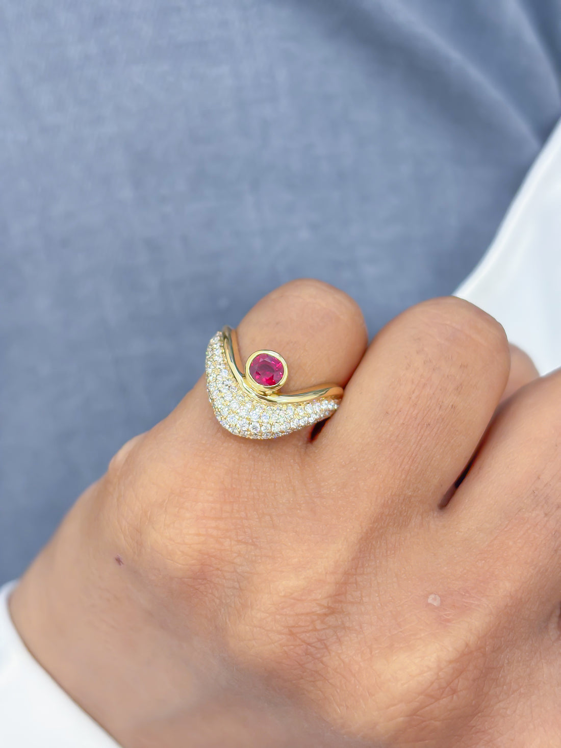 JPRG-3848/9553 Ruby Diamond Ring | 18K