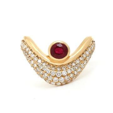 JPRG-3848/9553 Ruby Diamond Ring | 18K