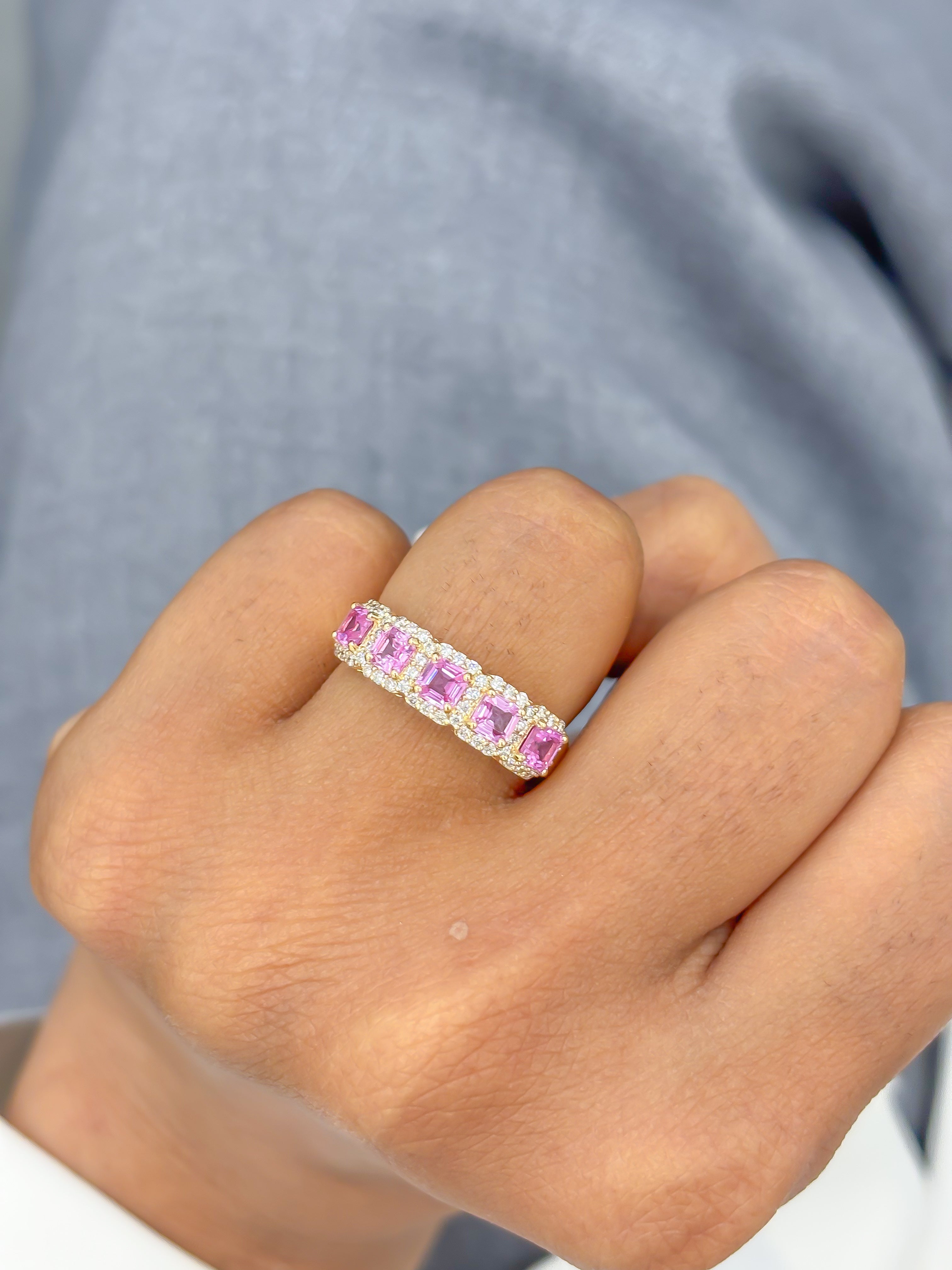 JPRG-3859/9564 Pink Sapphire Diamond Ring | 18K