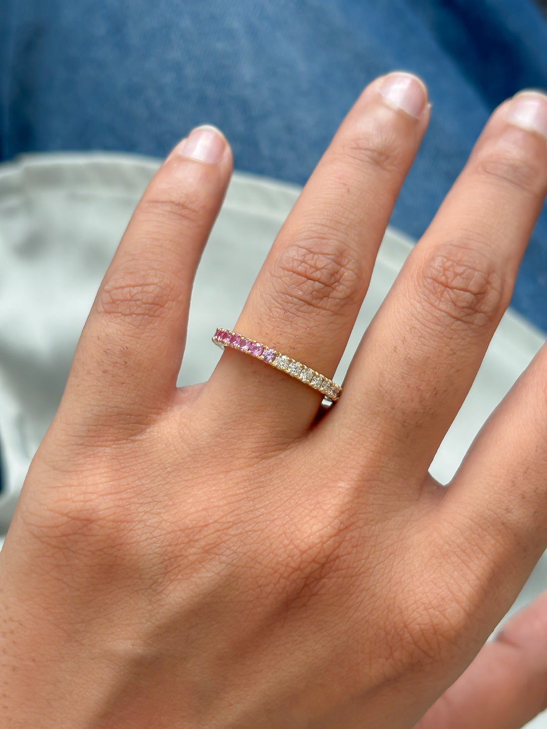 JPRG-3864/9588 Pink Sapphire Diamond Ring | 18K