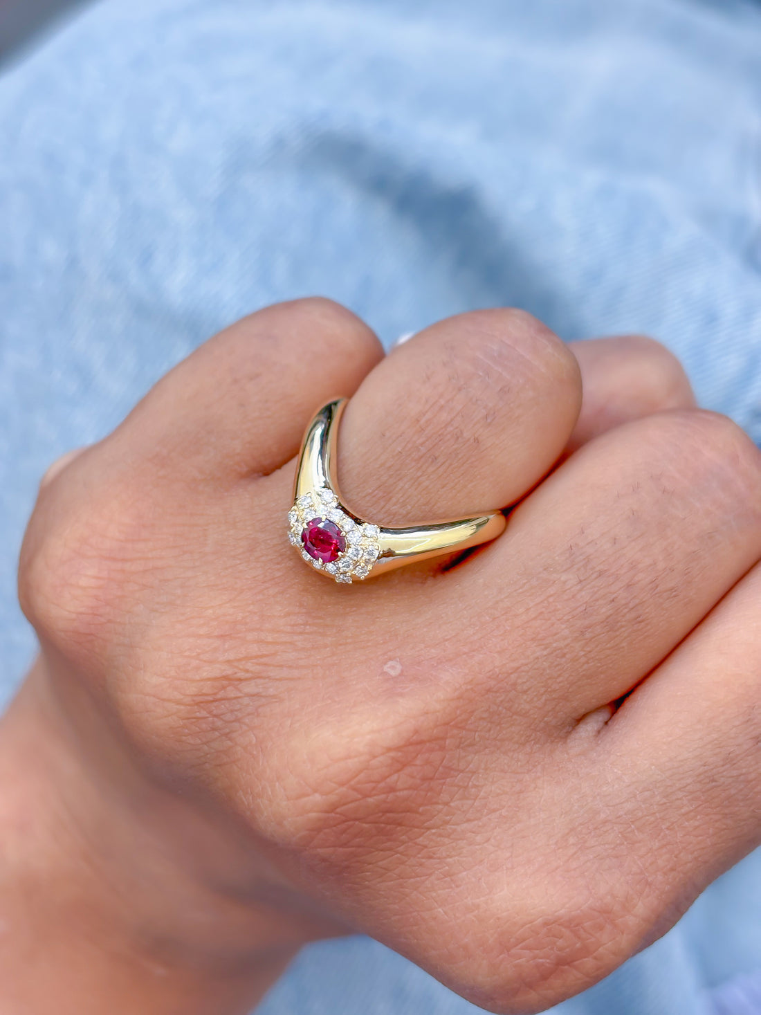 JPRG-3865/9589 Ruby Diamond Ring | 18K