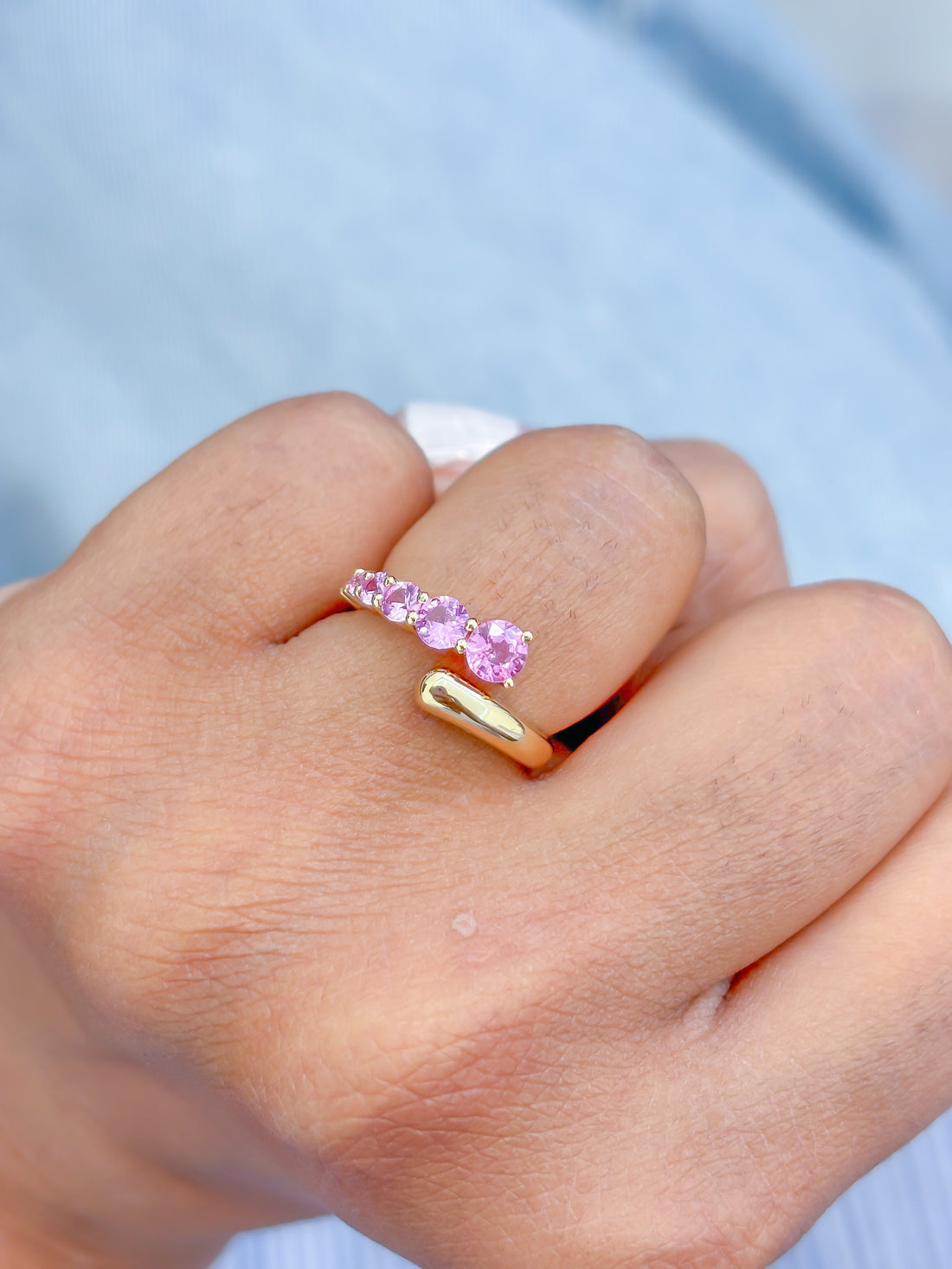 JPRG-3869/9593 Pink Sapphire Ring | 14K