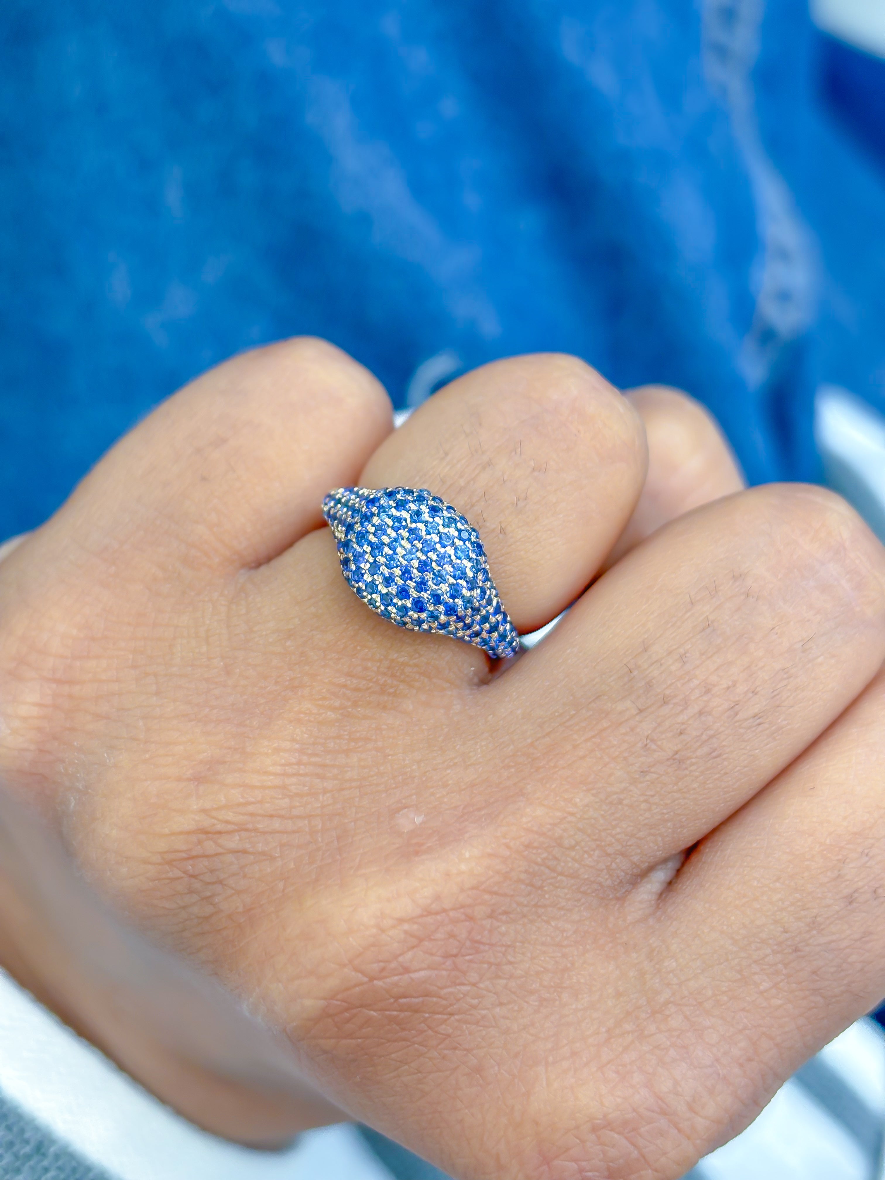 JPRG-3897/9642 Blue Sapphire Ring | 14K