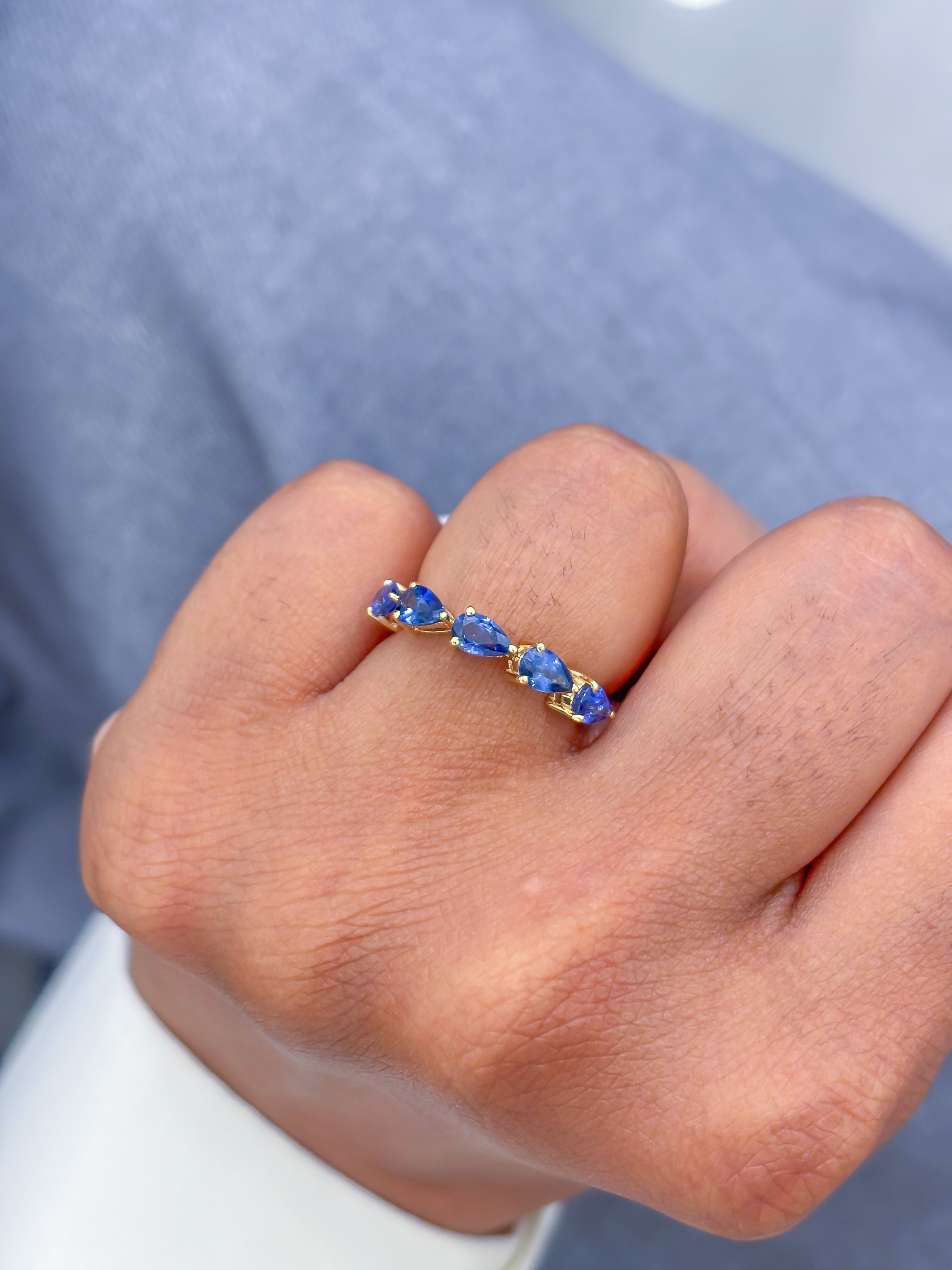 JPRG-3916/9677 Blue Sapphire Ring | 18K