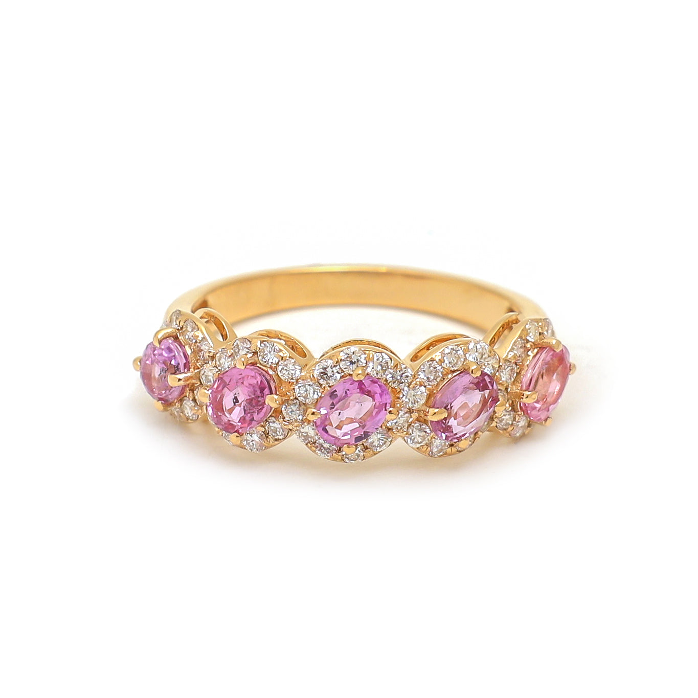 JPRG-3918/9679 Pink Sapphire Diamond Ring | 18K