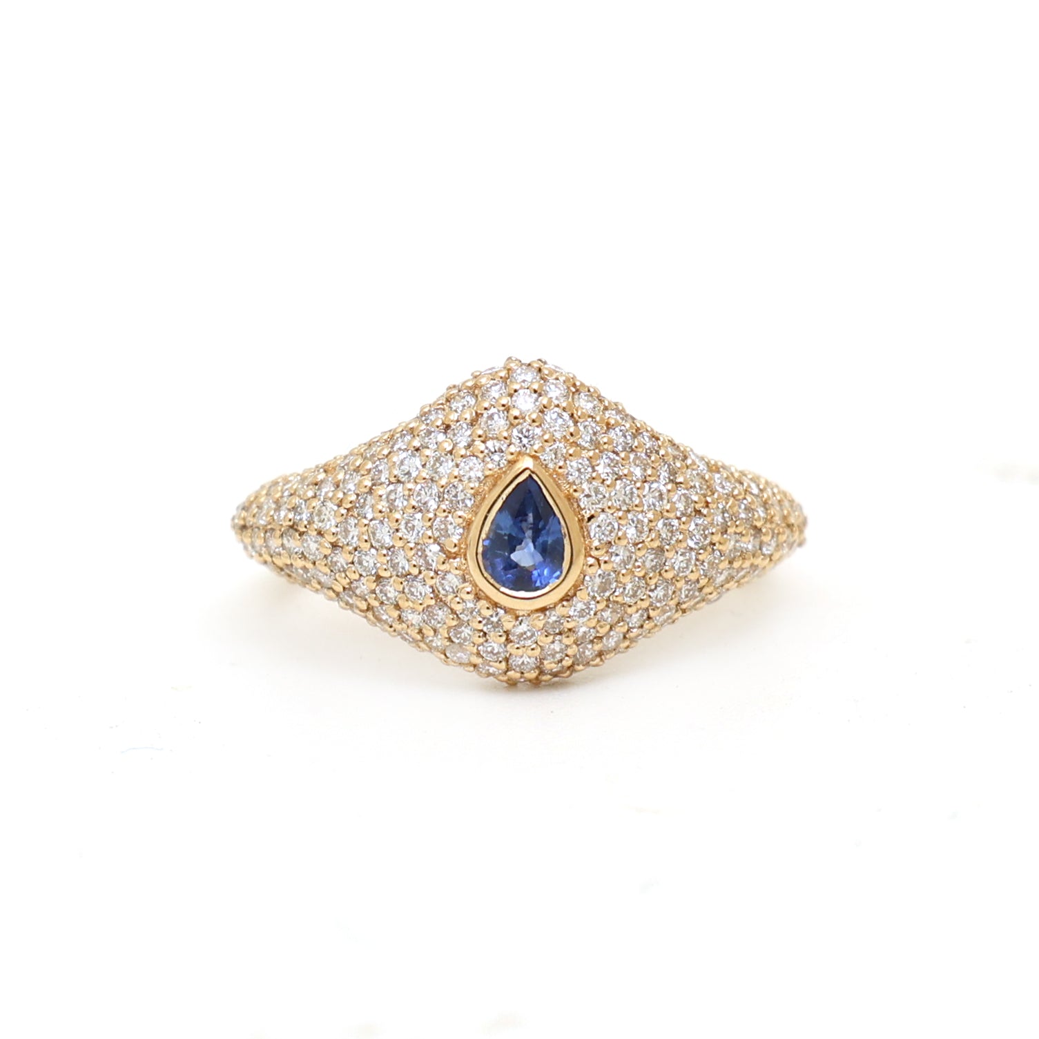 JPRG-3925/9685 Blue Sapphire Diamond Ring | 18K