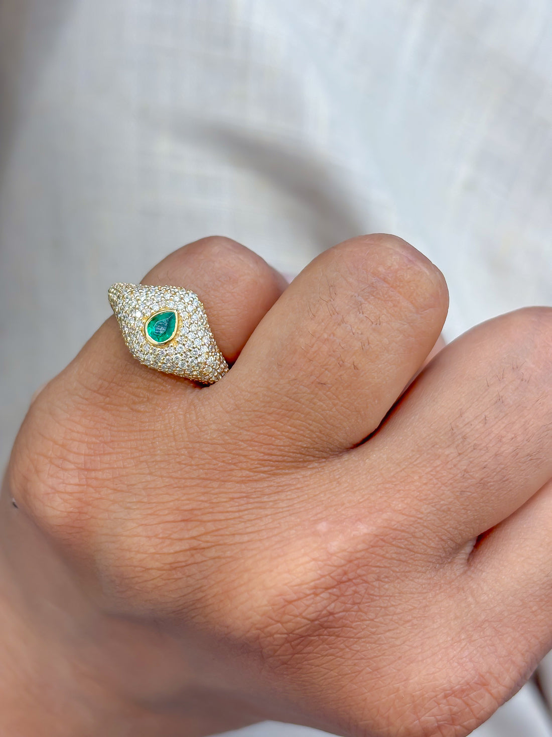 JPRG-3927/9687 Emerald Diamond Ring | 18K