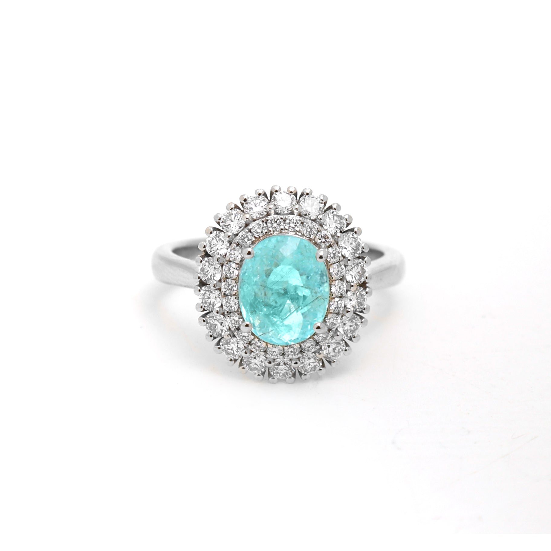 JPRG-3933/9707 Paraiba Tourmaline Diamond Ring | 18K