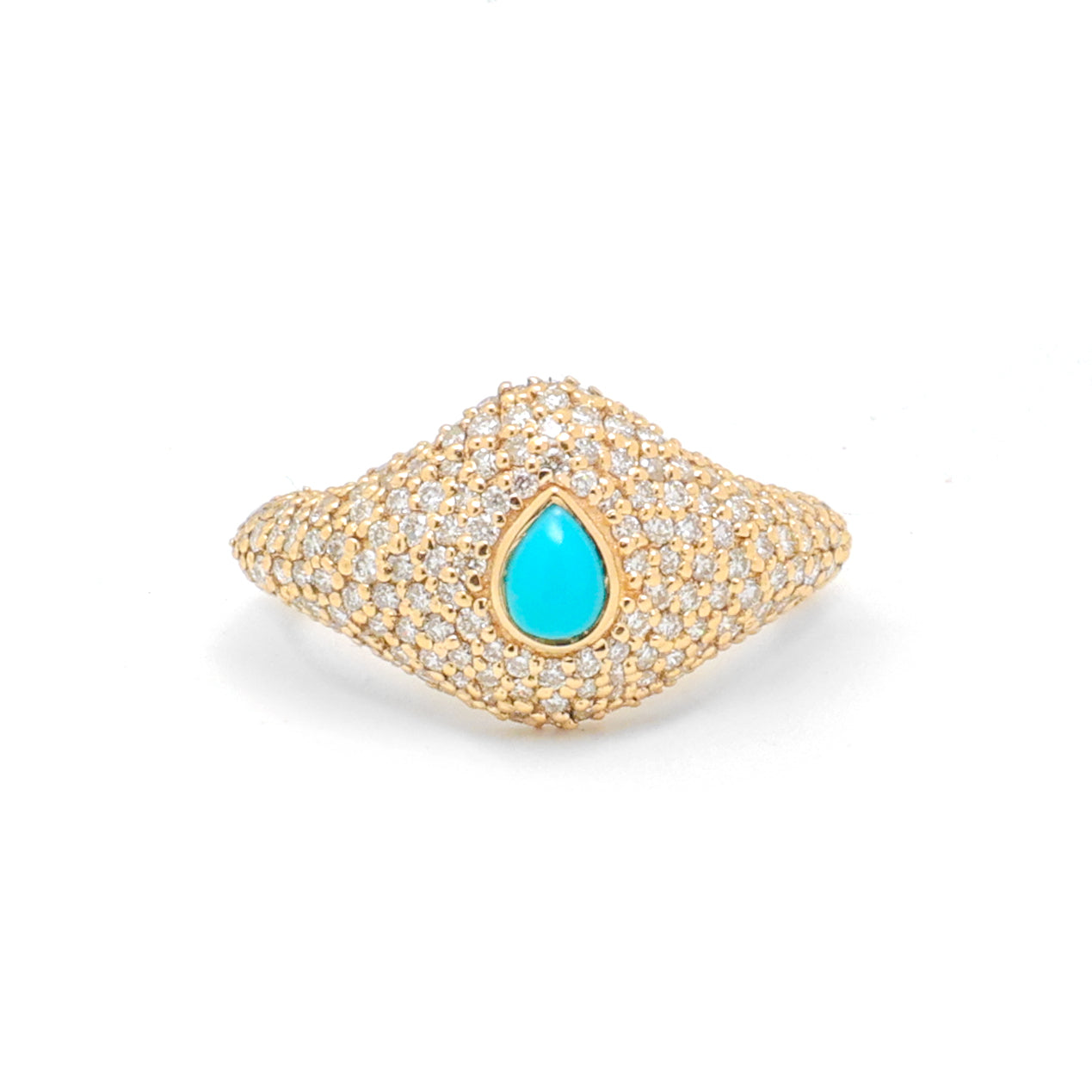 JPRG-3945/9728 Turquoise Diamond Ring | 18K