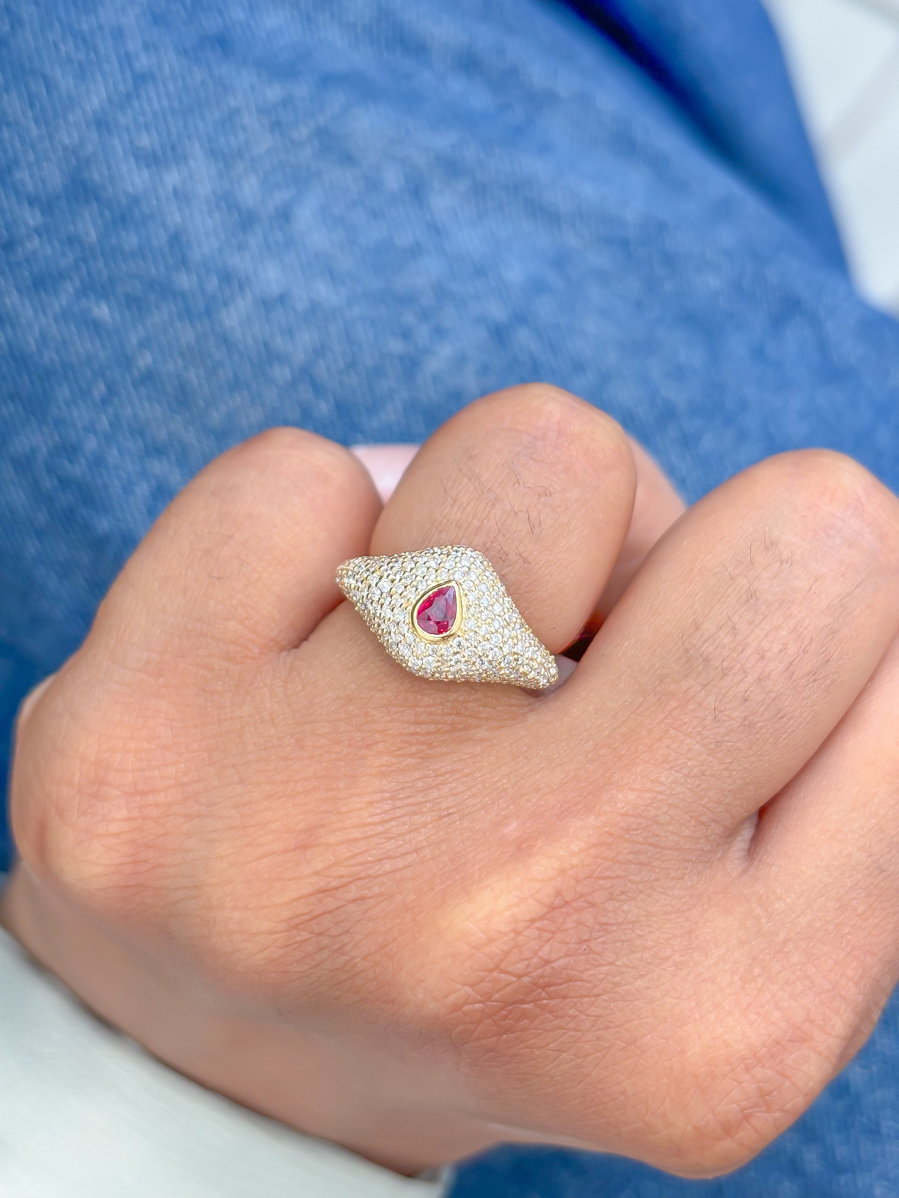 JPRG-3948/9734 Ruby Diamond Ring | 18K