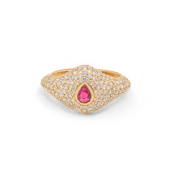 JPRG-3948/9734 Ruby Diamond Ring | 18K