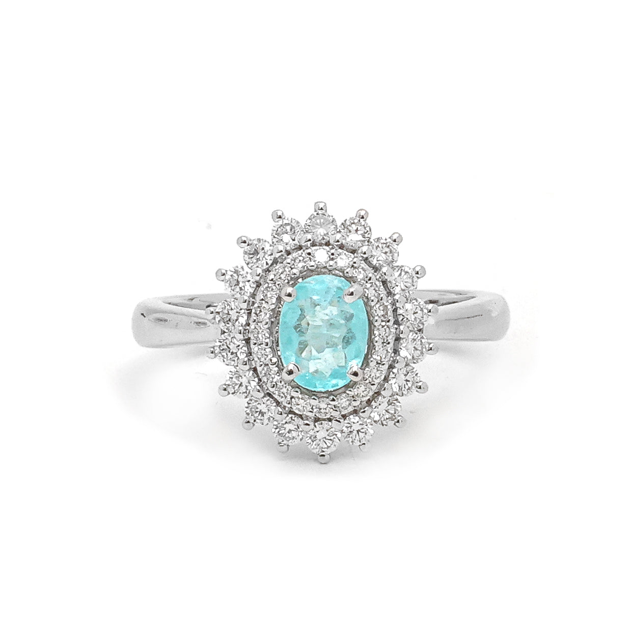 JPRG-3953/9740 Paraiba Tourmaline Diamond Ring | 18K