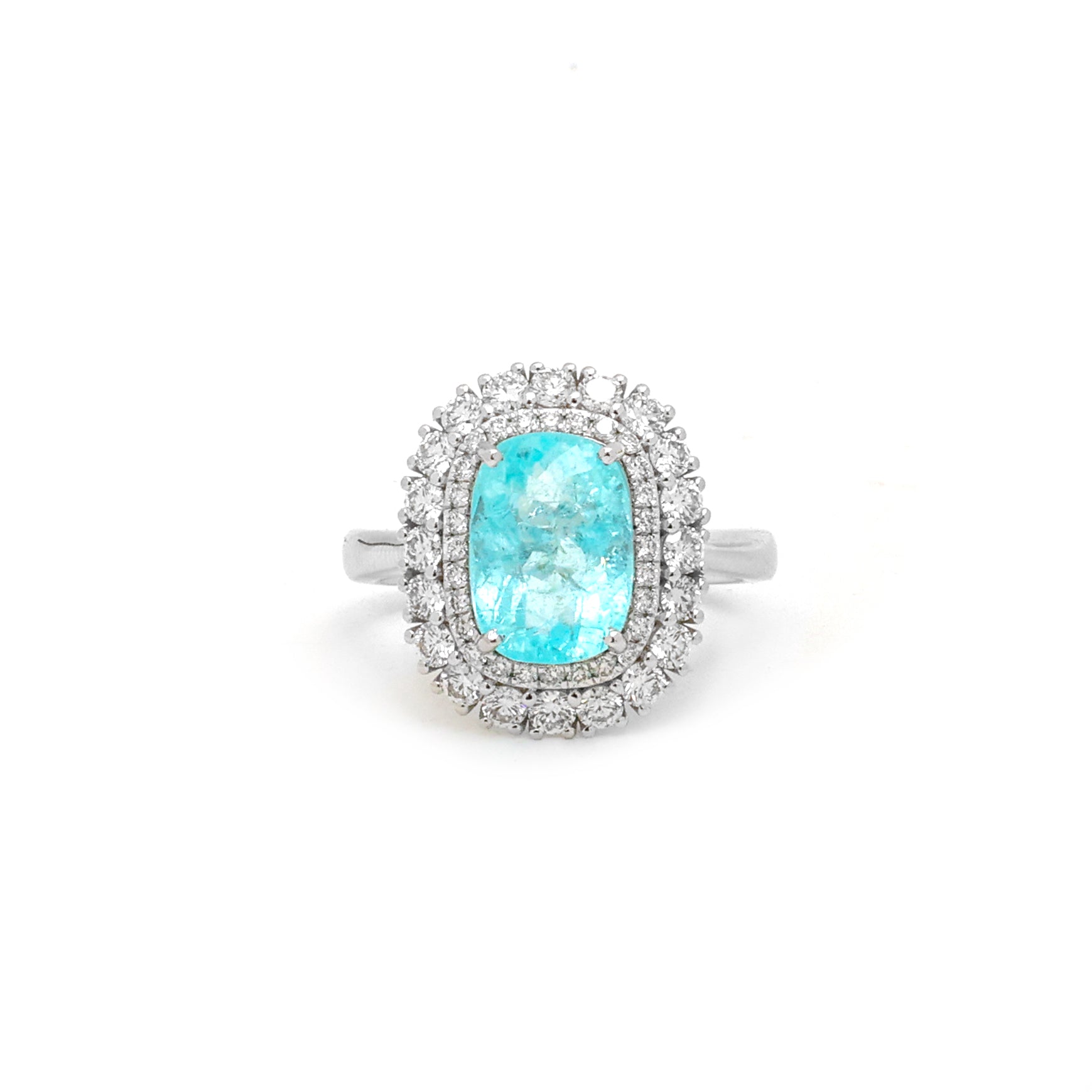 JPRG-3955/9742 Paraiba Tourmaline Diamond Ring | 18K