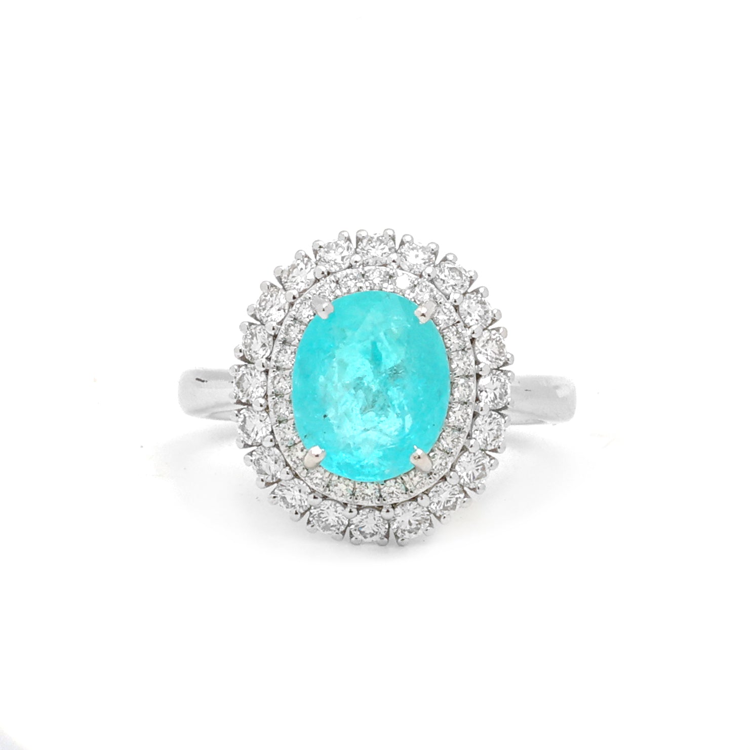 JPRG-3957/9744 Paraiba Tourmaline Diamond Ring | 18K