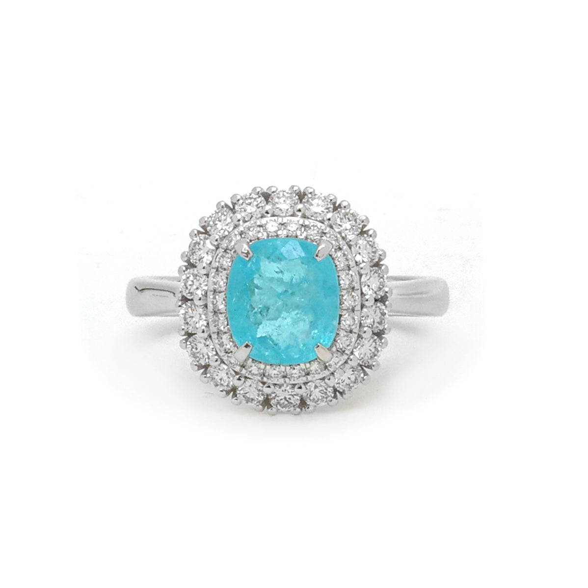 JPRG-3958/9745 Paraiba Tourmaline Diamond Ring | 18K