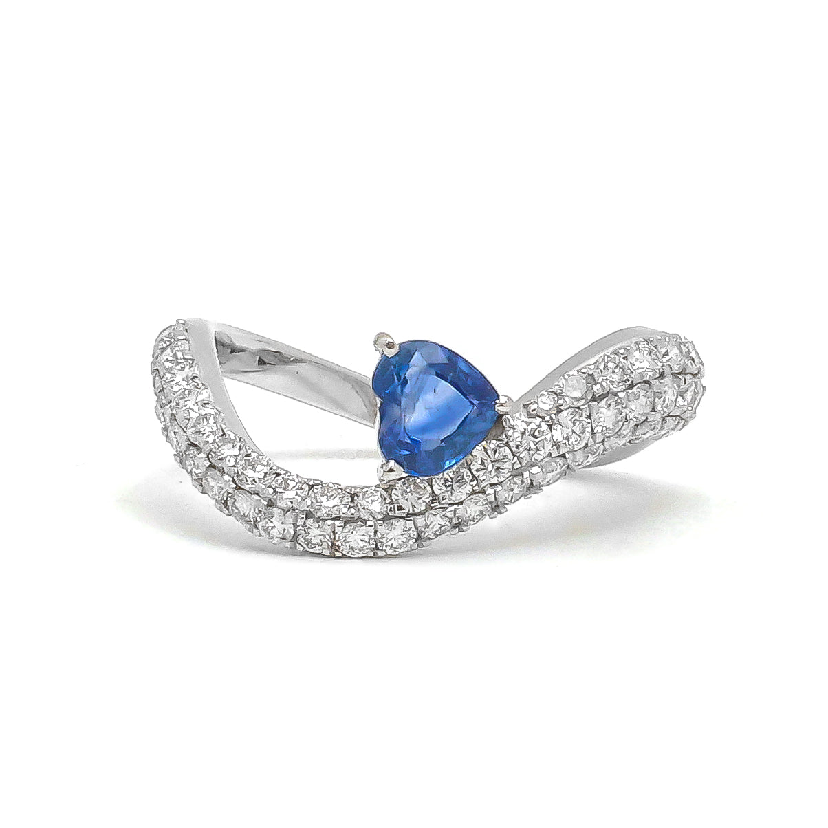 JPRG-3961/9748 Blue Sapphire Diamond Ring | 18K