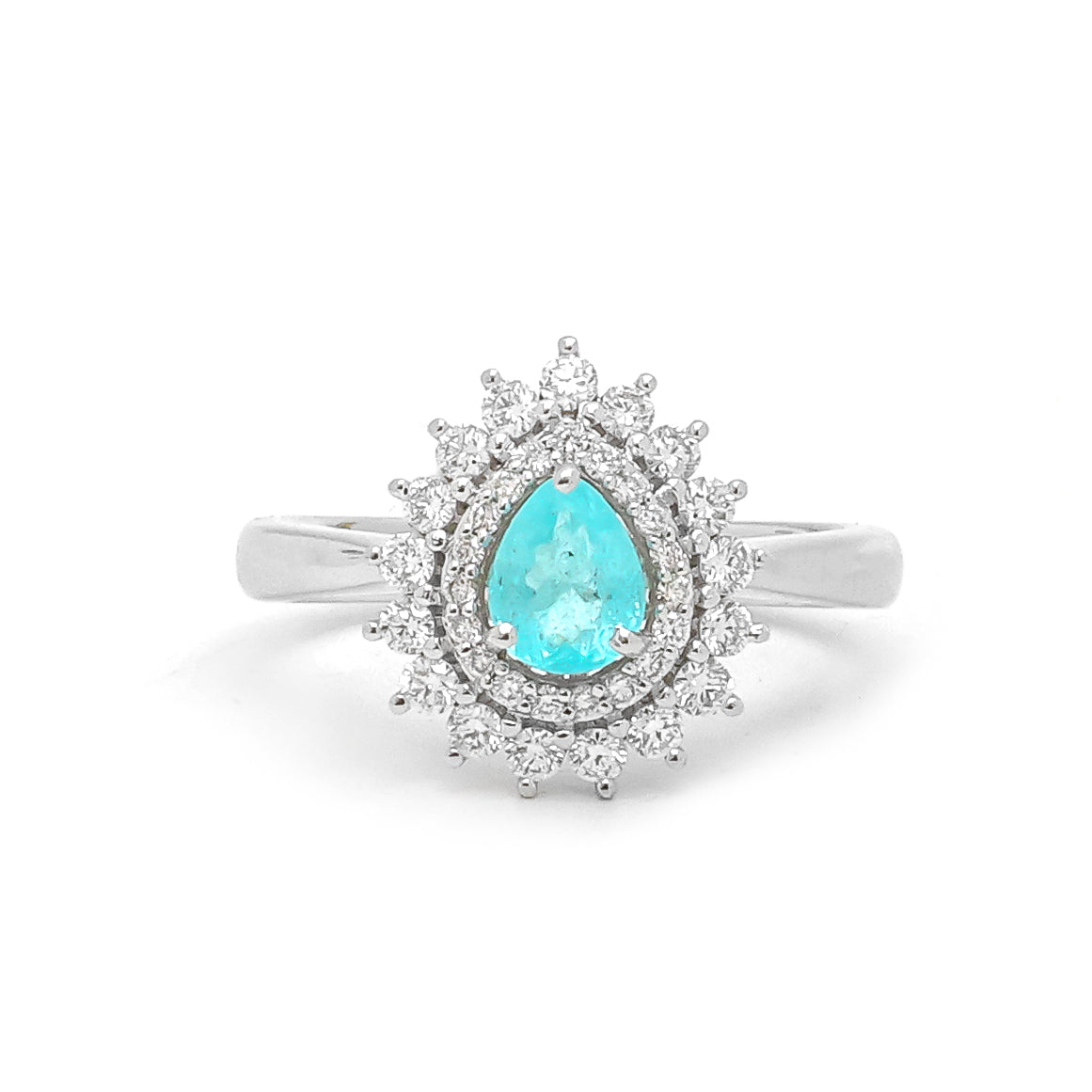 JPRG-3973/9760 Paraiba Tourmaline Diamond Ring | 18K