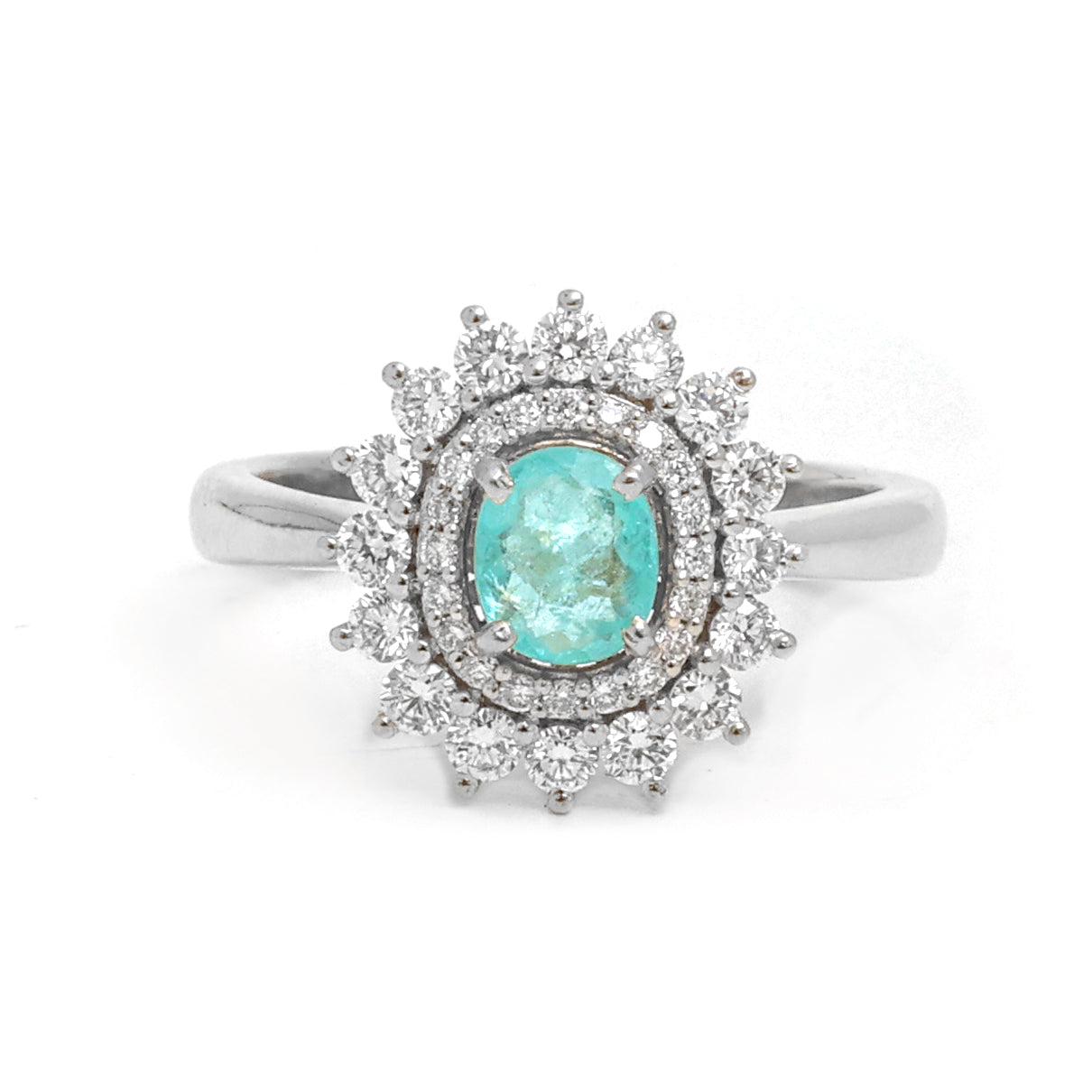 JPRG-3976/9763 Paraiba Tourmaline Diamond Ring | 18K