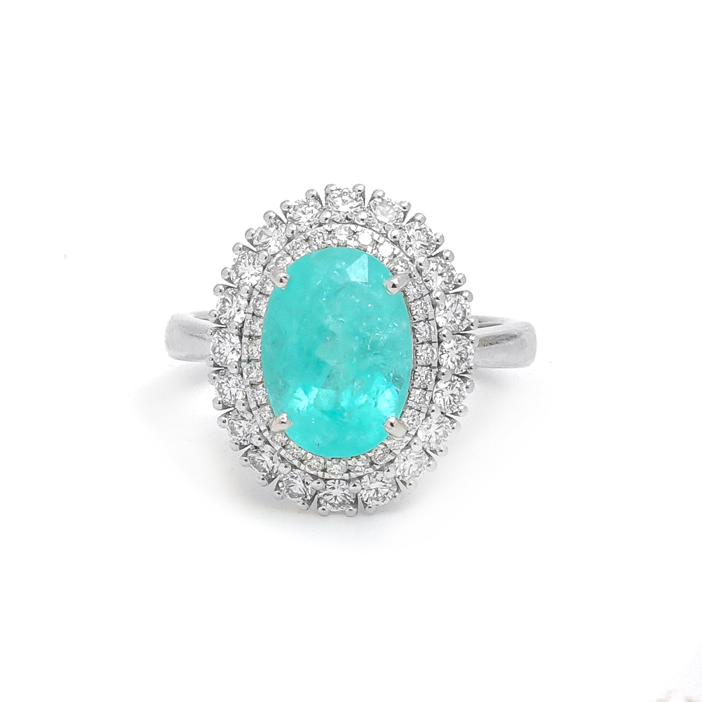 JPRG-3980/9767 Paraiba Tourmaline Diamond Ring | 18K