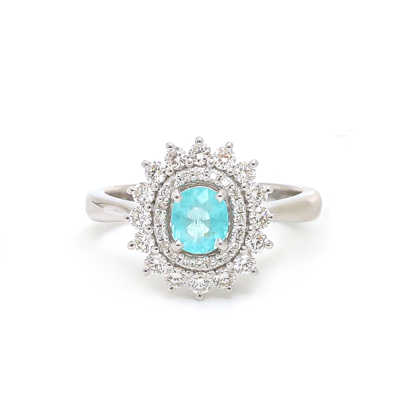 JPRG-3982/9769 Paraiba Tourmaline Diamond Ring | 18K