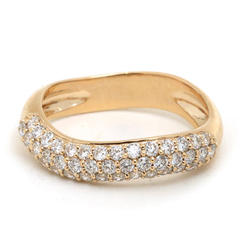 JPRG-3988/9779 Lab Grown Diamond Wave Half Ring | 14K