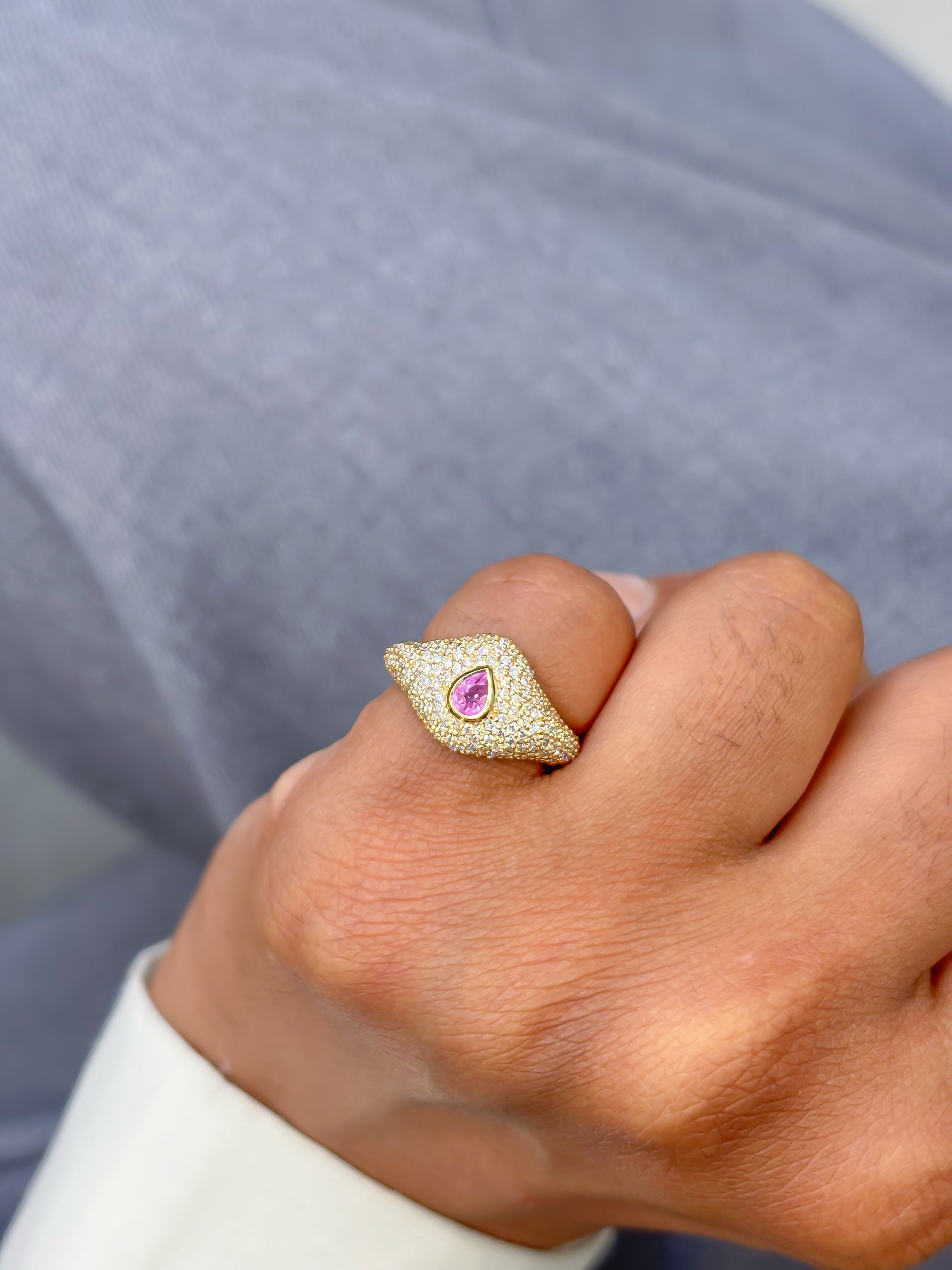 JPRG-3992/9783 Pink Sapphire Diamond Ring | 18K