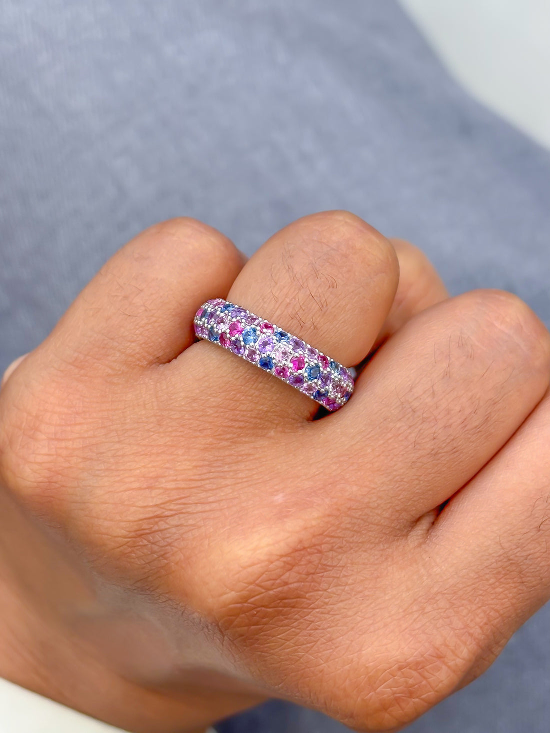 JPRG-3994/9785 Rainbow Sapphire Ring | 14K