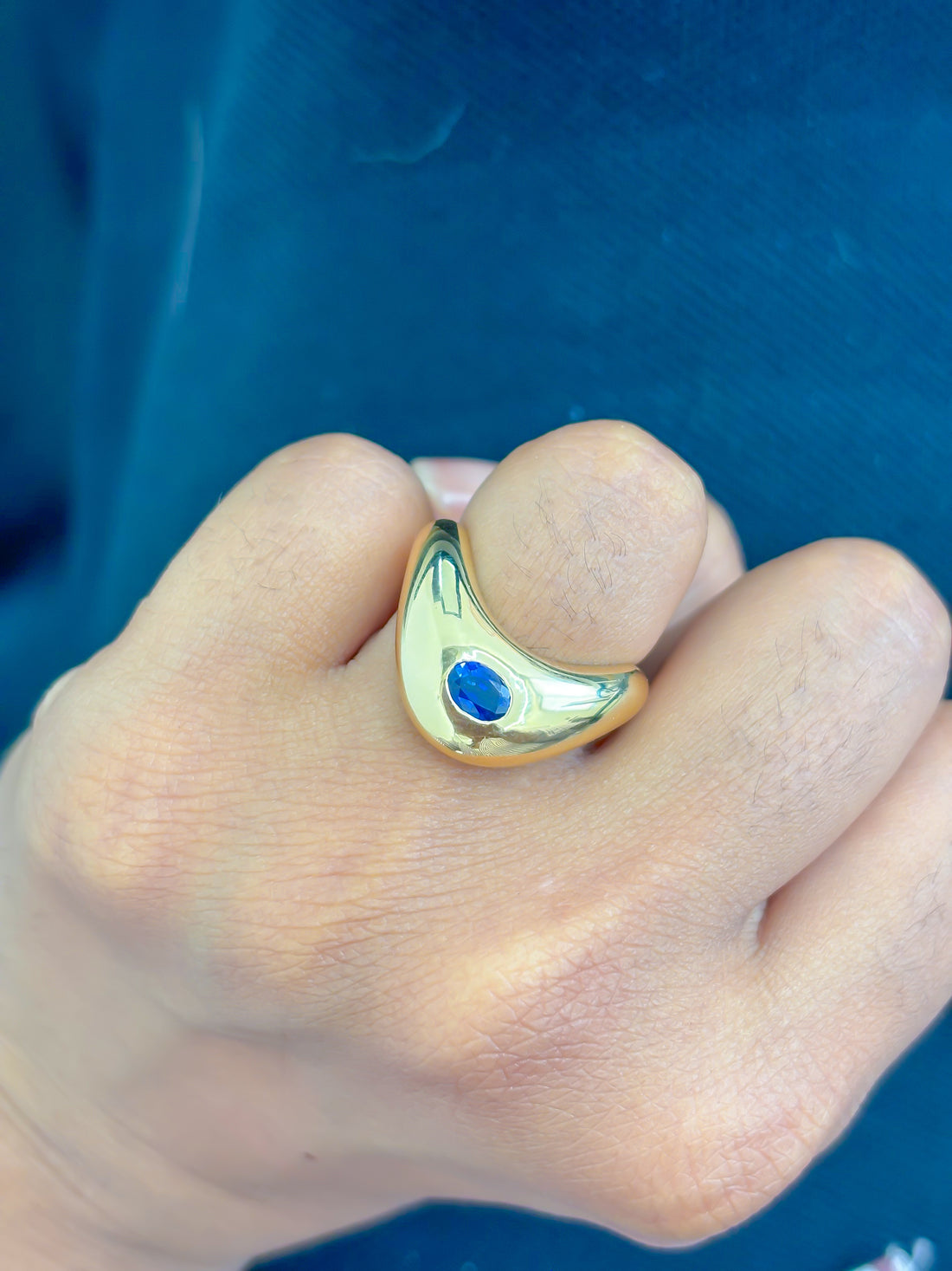 JPRG-4016/9840 Blue Sapphire Ring | 18K