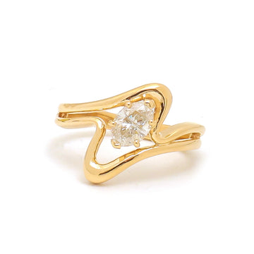JPRG-4020/9843 Diamond Marquise Wave Ring | 18K