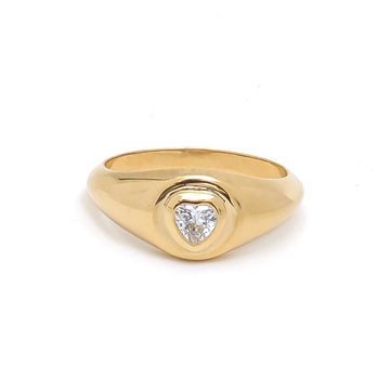 JPRG-4021/9844 Lab Grown Diamond Heart Pinky Ring | 14K
