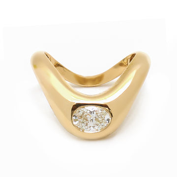 JPRG-4023/9846 Lab Grown Diamond Oval Wave Ring | 14K