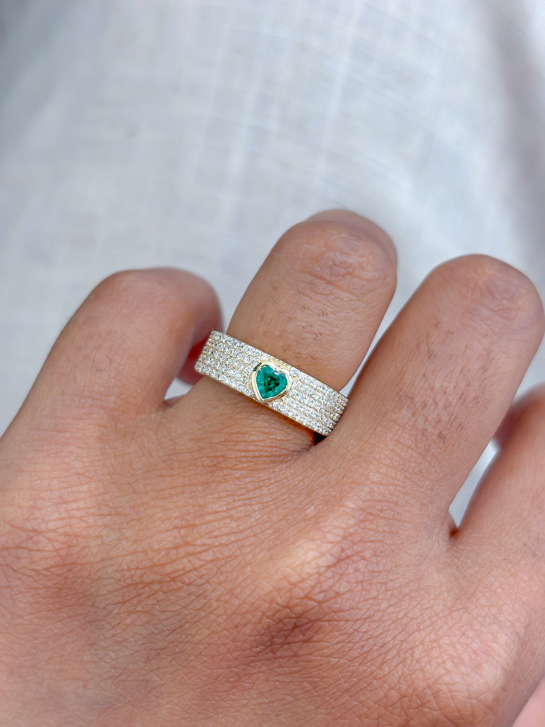 JPRG-4030/9873 Emerald Diamond Ring | 14K