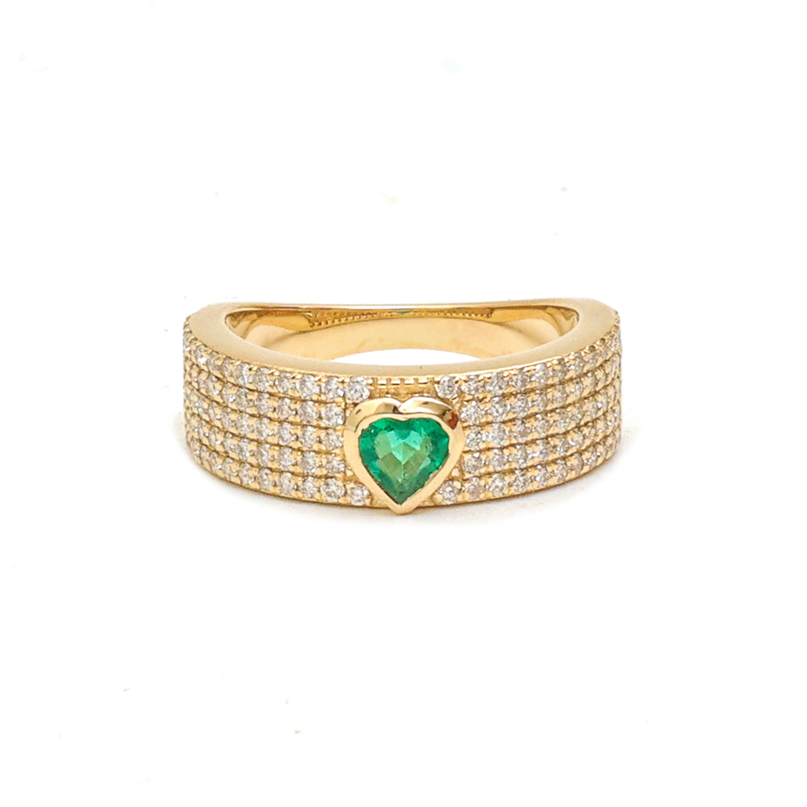 JPRG-4030/9873 Emerald Diamond Ring | 14K