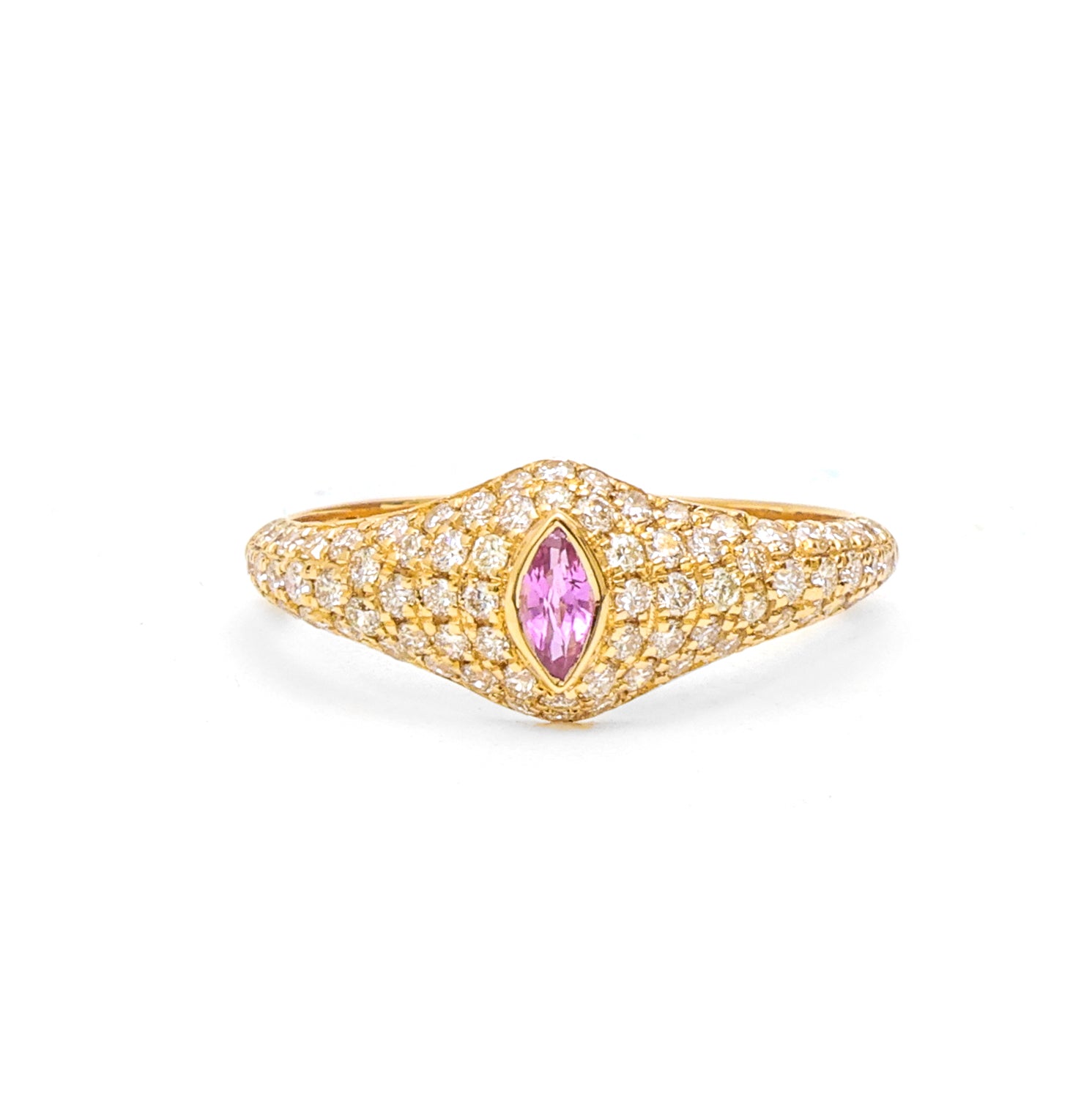 JPRG-4031/9874 Pink Sapphire Diamond Ring | 18K