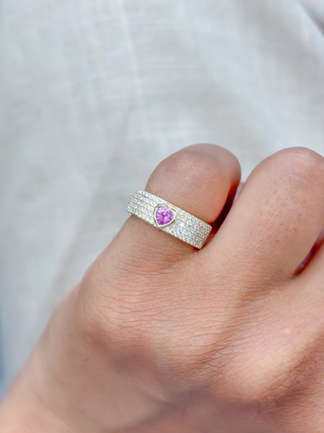 JPRG-4038/9881 Pink Sapphire Diamond Ring | 14K